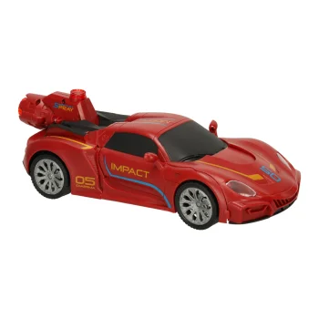 Revolt Transforming Robot Racer Remote Control Car, Red
