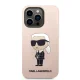 Karl Lagerfeld Silicone Ikonik MagSafe Case for iPhone 14 Pro, Pink