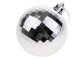 Christmas Tree Baubles, White and Silver, Unbreakable, 36 pcs Set, 3 cm