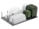 Expandable Drawer Organizer for Pots and Lids, Grey