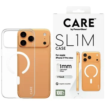CARE by PanzerGlass SL1M MagSafe Case for iPhone 17 Pro Max Transparent