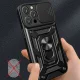 Hybrid Armor Camshield Case for iPhone 16 Pro Max with Camera Cover, Blue
