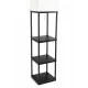 Floor Lamp with Shelves Standing Reading Light E27, 160cm, black