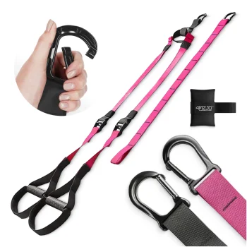 4Fizjo 428 TRX Suspension Training Straps, Pink