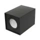 Maclean MCE426 B Square Surface-Mounted Spotlight, GU10, Aluminum, Black