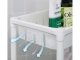 Mobile Storage Cart on Wheels, 3 Tiers, White