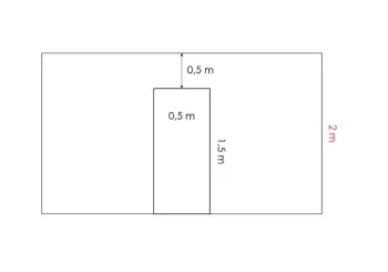 U-Shaped Bed Separator for 2m Greenhouses, 1.5 x 0.5 x 1.5m