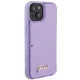 Guess iPhone 15 Case Sequin Script Metal, Purple