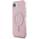 Guess IML Glitter Circle MagSafe Case for iPhone 16e - Pink