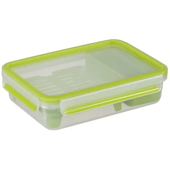 Food Container Emsa Clip&Go Brunchbox 518099, 1.2 L, Transparent/Green