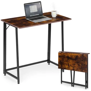 Modernhome Folding Computer Desk 80x45 cm, Walnut