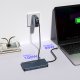 USB-C Hub 14 in 1 Wozinsky WDS03Y5S Multifunctional, Aluminum, 3 Monitors, with 15 cm Cable - Gray