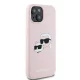 Apple iPhone 15 6.1\'\' Karl Lagerfeld Silicone Karl & Choupette MagSafe Cover Case, Pink