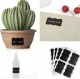 Malatec Self-Adhesive Labels, PVC, Black, 24 pcs
