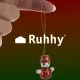 Wooden Christmas Tree Ornaments Set of 30, Red