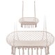 Double Stork\'s Nest Swing with Tassels, Beige