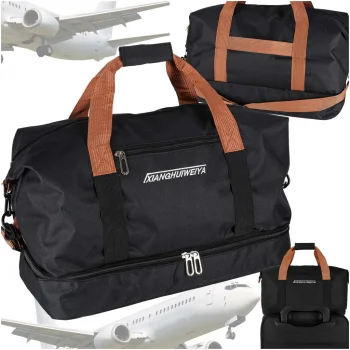 Sports and Travel Bag for Cabin Luggage, 58 x 34 cm, Black