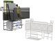 Hanging Wall Shelf / Organizer with 3 Hooks, Loft Style