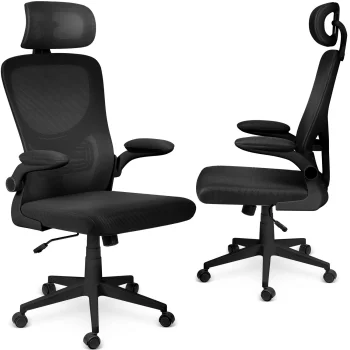 Sofotel Brass Ergonomic Mesh Office Chair, Black