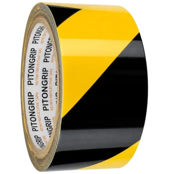 Yellow-Black Warning Adhesive Tape 49mm x 18m