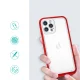Dėklas iPhone 12 Pro Hybrid Armor Clear 3 in 1, raudonas