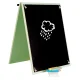 Double-Sided Wooden Farm Busy Board with Chalkboard, 28x37.5x50 cm, green