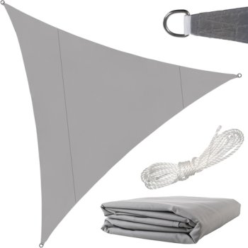 Triangle Sun Shade Sail Canopy Gardlov 23141, 4x4x4m, Gray