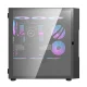 Darkflash DK431 Glass PC Case with 4 RGB Fans, Black