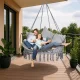 XXL stork nest swing with backrest 120×140×140 cm grey
