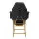 Activeshop 557G Cosmetic Chair with Trays, Gold and Black
