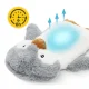 4Fizjo 1690 Kids Hot Water Bottle with Plush Penguin Cover, 750 ml, Grey