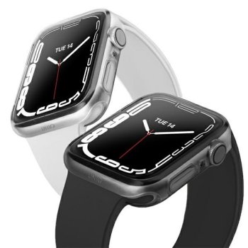 Apple Watch Series 7 / 8 41mm Uniq Etui Combat Case Cover Dual Pack, Black an Clear