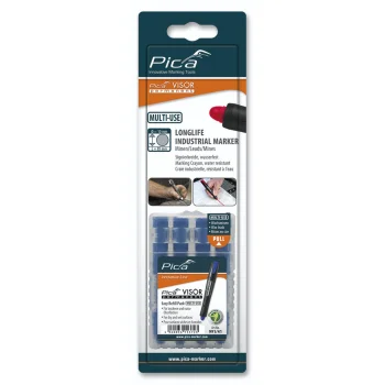 Pica VISOR Permanent Replacement Refills 10 x 85 mm, Blue