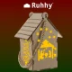 Ruhhy 22163 Wooden Advent LED Lantern