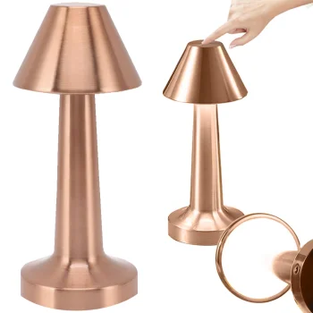 Wireless Touch Table Lamp, 3 Light Modes, Copper