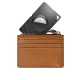 AirTag Wallet Card Case WAT-84, Carbon Fiber Pattern - Black