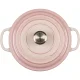 Le Creuset Signature Round Cast Iron Casserole 20 cm, 2.4 L, Shell Pink