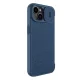 Nillkin Qin Cloth Pro Case Flip Case for iPhone 14 Plus with Camera Shutter, Blue