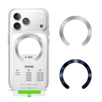 Tech-Protect MMP-210 MagSafe Magnetic Ring 2-Pack - Silver / Navy Blue
