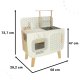 Lulilo Retro Wooden Play Kitchen for Kids with Accessories, 73 cm