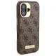 Guess iPhone 16 Case 4G Logo Plate MagSafe, Brown