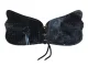 Self-Adhesive Push-Up Strapless Bra with Drawstring, Size D, Black