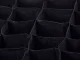 Drawer Organizer for Underwear and Socks, 12 Compartments, Black
