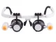 Head Magnifier Glasses with 2 LED Lights and Interchangeable Lenses 6x-25x