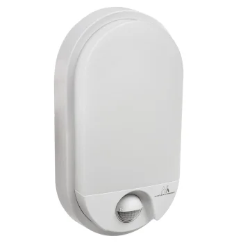 Maclean LED Facade Lamp with Motion Sensor, 15W, IP54, White