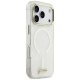 Guess IML Shell Script Metal MagSafe Phone Case Cover iPhone 17 Pro Max - White