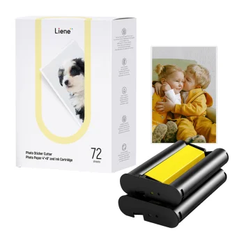 Photo Paper and Cartridges Liene PixCut 4x6", 72 Sheets