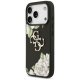 Guess Grained Roses & Big 4G Logo iPhone 17 Pro Case - Black