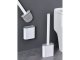 Silicone Toilet Brush with Holder, Flexible, for Bathroom