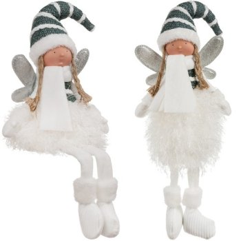 Sitting Christmas Fairy Angel Figurine Ruhhy 22339, 55 cm